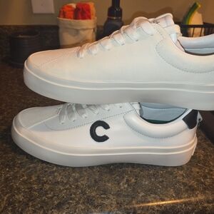 Clearweather Continental White Black Men's Athletic Shoes Leather Size 8.5